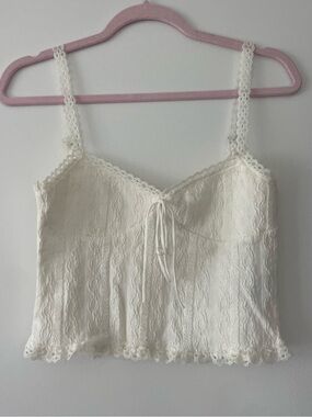Edikted Cream Lace Trim Cami